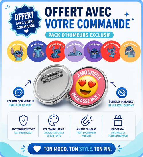 Badge d'humeur Personnalisé Lilo-S