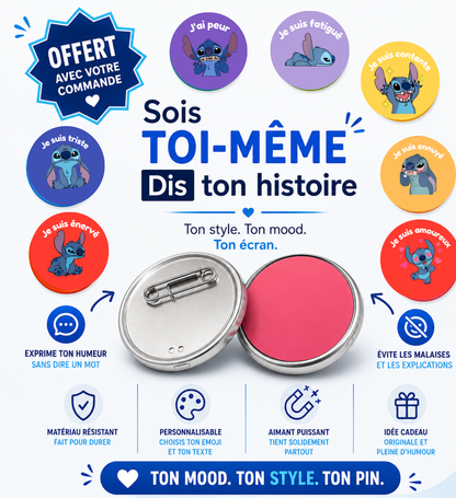 Badge d'humeur Personnalisé Lilo-S
