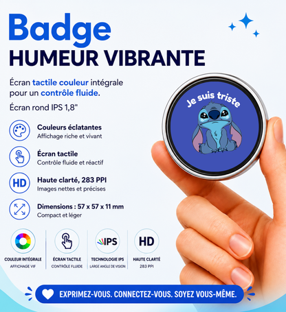 Badge d'humeur Personnalisé Lilo-S