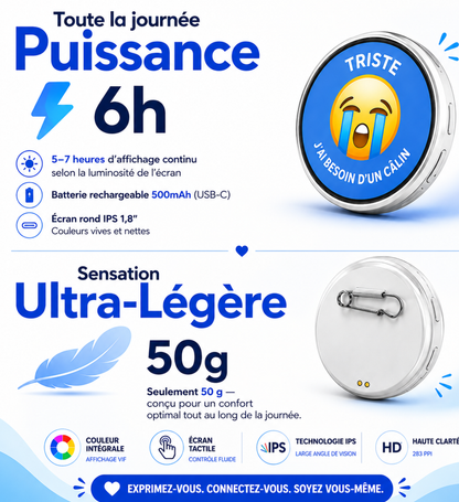 Badge d'humeur Personnalisé Lilo-S